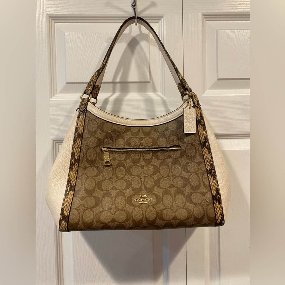 Coach signature Snakeskin border Kristy bag